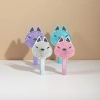 Colorful fox-shaped handheld folding mini fan for summer portability, silent mini USB charging details Picture
